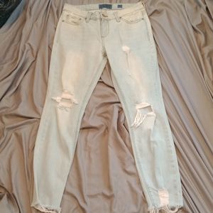 Lucky Brand light blue jeans high waisted distress skinny size 6/28